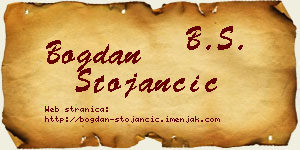Bogdan Stojančić vizit kartica